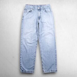 Lucky Brand Low Rise Baggy Dungarees Jeans Women 30R Lt Blue Vintage USA Skater